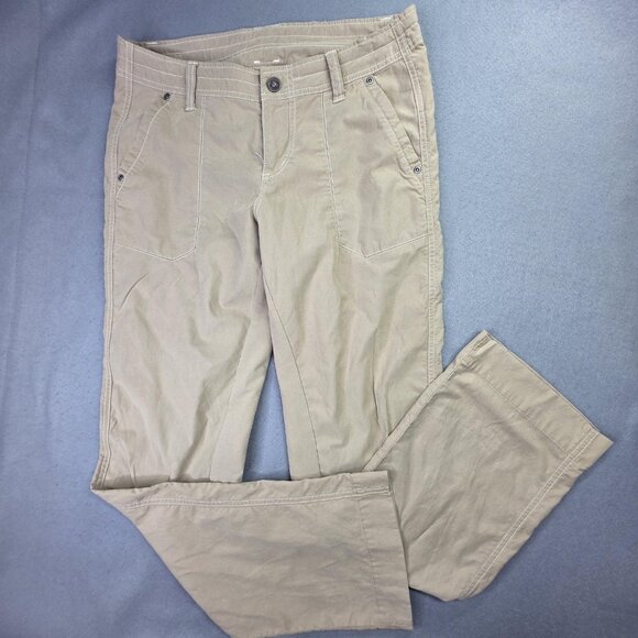 Kuhl Pants Womens 8 Regular Khaki Straight Leg Hiking Outdoor Stretch Athleisure - Picture 15 of 15